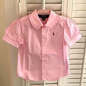 Polo Ralph Lauren Pink Blouse w Ruffle detail 3T